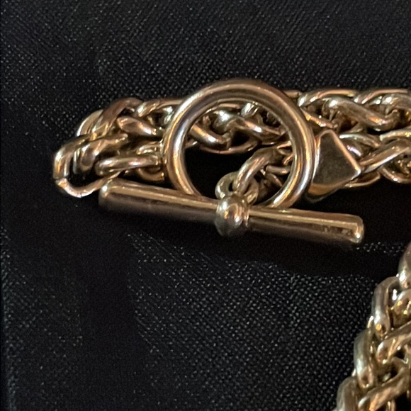 Banana Republic long 17 inch gold tone Tassel necklace Vintage Multi Strand - Picture 3 of 6